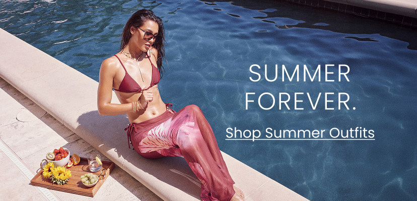 Summer Forever. Shop Summer Outfits. Banner