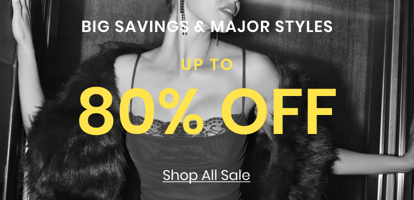 Up to 80 percent off sale. Markdowns Banner