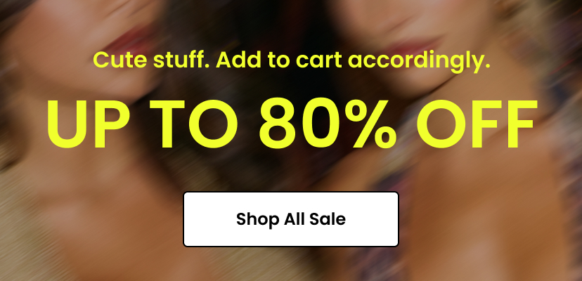 Up to 80 percent off. Cut stuff. Add to cart accordingly. Shop All Sale. Markdowns Banner.