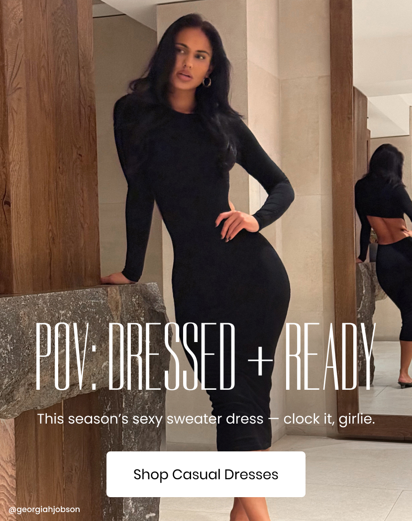 POV. Dresses and Ready. This seasons sexy sweater dress clock it, girlie. Shop Casual Dresses.