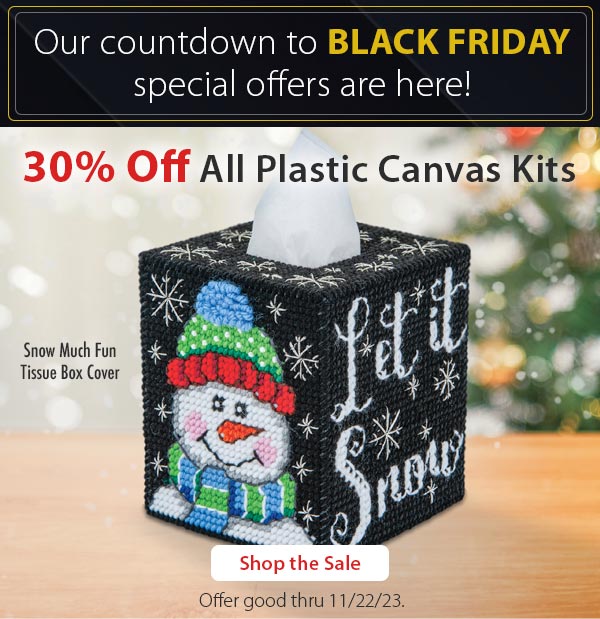 Countdown Deals Begin! - 30% Off Plastic Canvas Kits - Mary Maxim