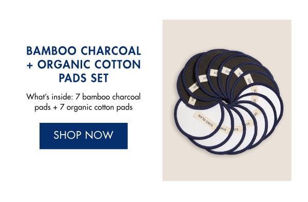 Bamboo Charcoal + Organic Cotton Pads Set