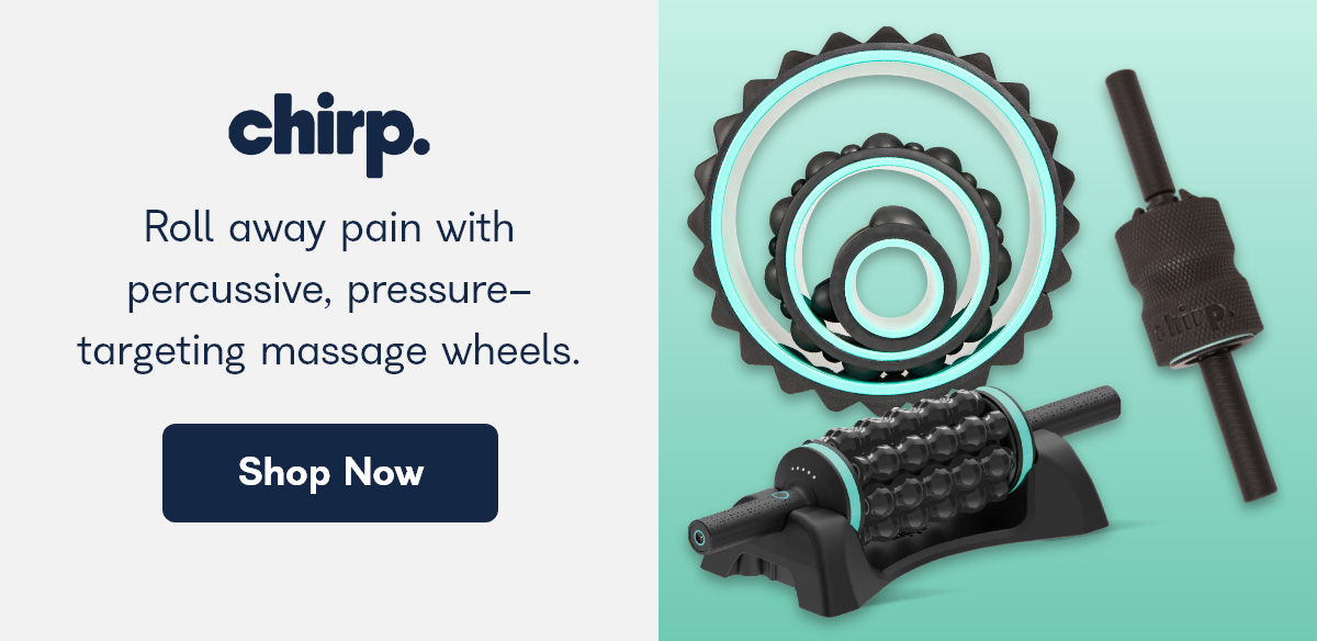 Roll away pain with percussive, pressure-targeting massage wheels.