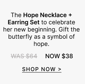 Hope Charm Necklace and Stud Earring Gift Set | Shop Now