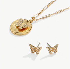 Hope Charm Necklace and Stud Earring Gift Set | Shop Now