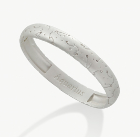 Aquarius Zodiac Hinge Bangle | Shop Now