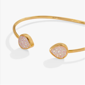Glitter Druzy Flex Cuff Bracelet, Pink | Shop Now
