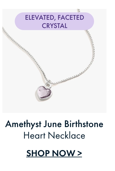 Amethyst Heart Necklace, June Birthstone | Shop Now
