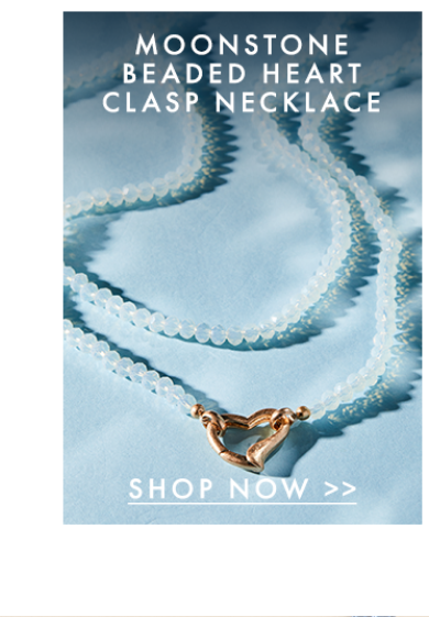 Moonstone Beaded Heart Clasp Necklace | Shop Now
