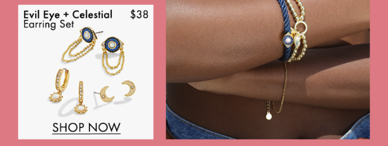Evil Eye + Celestial Earring Set| Shop Now