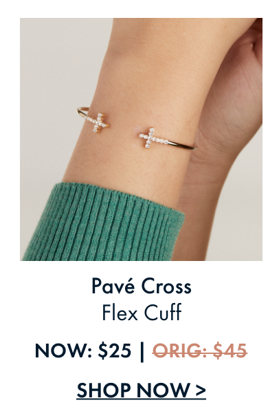 Pavé Cross Flex Cuff | Shop Now