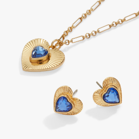 Love Charm Necklace and Stud Earring Gift Set | Shop Now