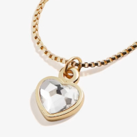 Clear Crystal Heart Necklace, April Birthstone | Shop Now