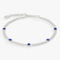 Sapphire Curb Chain Bracelet, September Birthstone | Shop Now