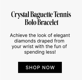 Crystal Baguette Bolo Tennis Bracelet | Shop Now