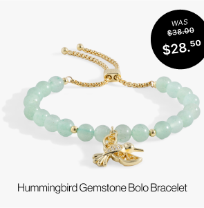 Hummingbird Gemstone Bolo Bracelet| Shop Now