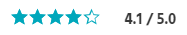 4.1/5 Star Rating