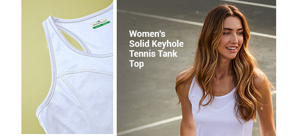 Grand Slam Women's Solid Keyhole Tennis Tank Top