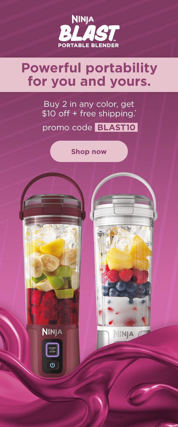 Ninja Blast Portable Blender - Buy 2 in any color, get $10 off + free shipping.