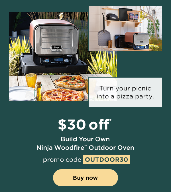 $30 off* Build Your Own Ninja Woodfire™ Outdoor Oven with promo code OUTDOOR30