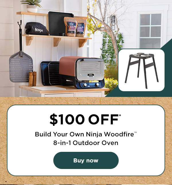 $100 off* Build Your Own Ninja Woodfire 8-in-1 Outdoor Oven