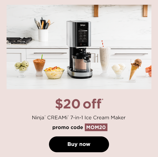 $20 off* Ninja® CREAMi® 7-in-1 Ice Cream Maker with promo code MOM20