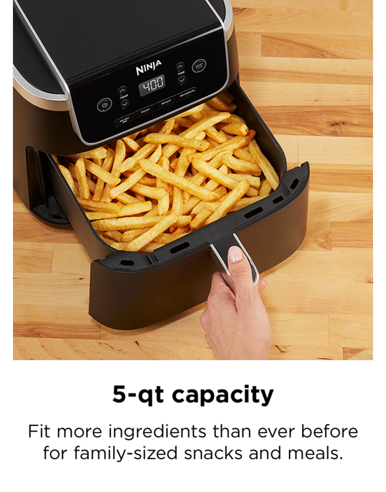 5-qt capacity--Fit more ingredients than ever before for family-sized snacks and meals.