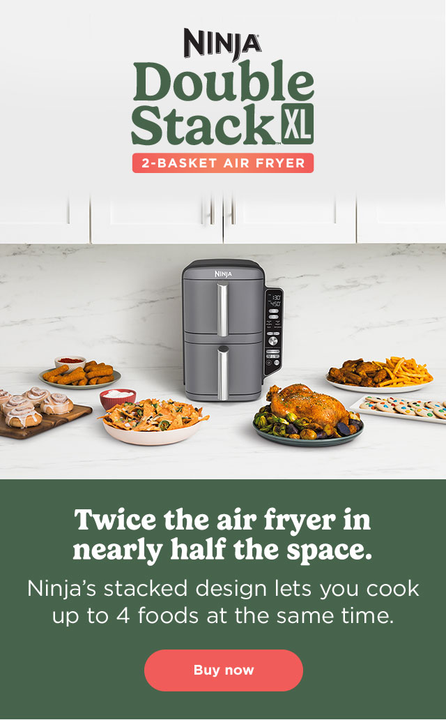 Ninja® DoubleStack™ XL Air Fryer--Twice the air fryer in nearly half the space.