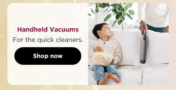 Handheld vacuums for the quick cleaners.