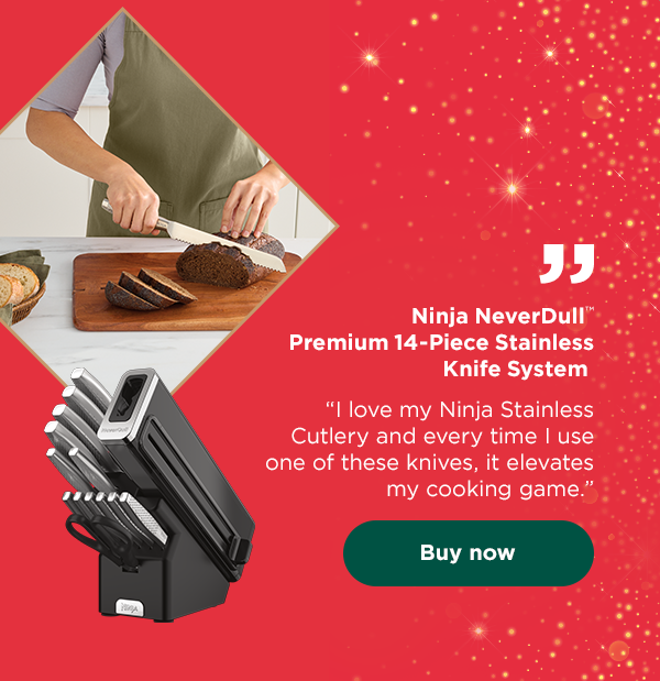 Ninja NeverDull™ Premium 14-Piece Stainless Knife System - “I love my Ninja Stainless Cutlery and every time I use one of these knives, it elevates my cooking game."