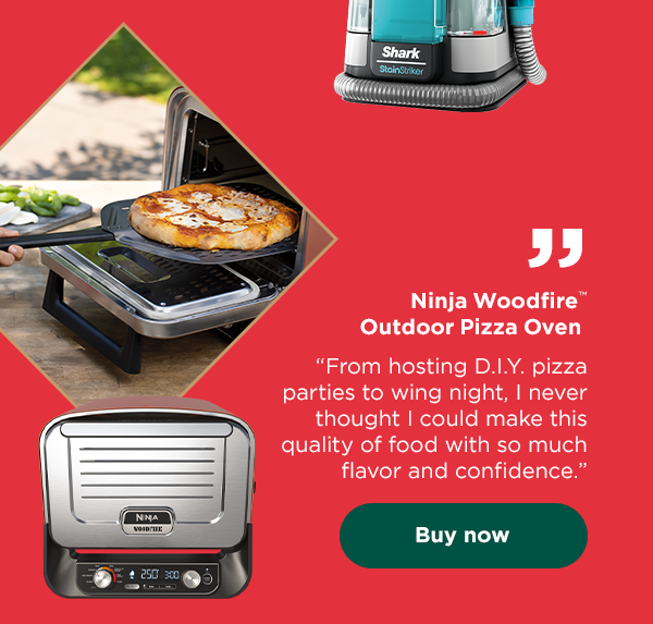 Ninja Woodfire™ Outdoor Oven - "From hosting D.I.Y. pizza parties to wing night, I never thought I could make this quality of food with so much flavor and confidence."