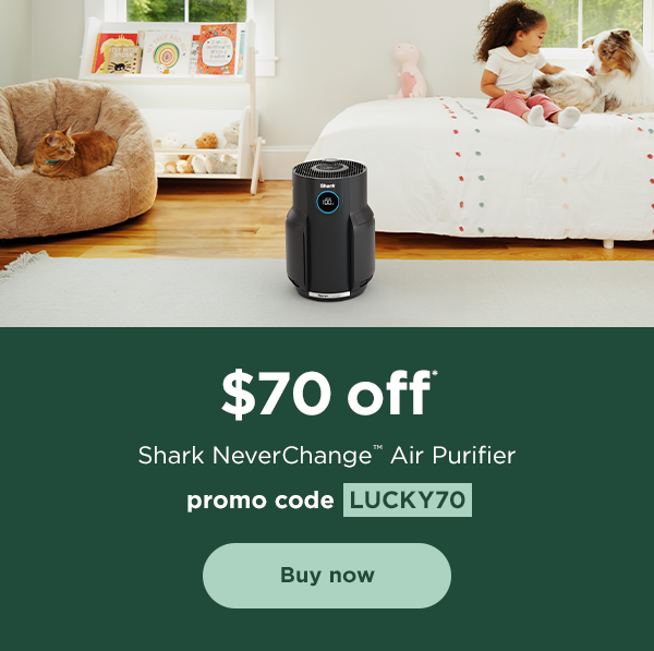 $70 off* Shark NeverChange™ Air Purifier with promo code LUCKY70