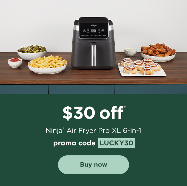 $30 off* Ninja® Air Fryer Pro XL 6-in-1 with promo code LUCKY30