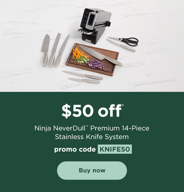 $50 off* Ninja NeverDull™ Premium 14-Piece Stainless Knife System with promo code KNIFE50