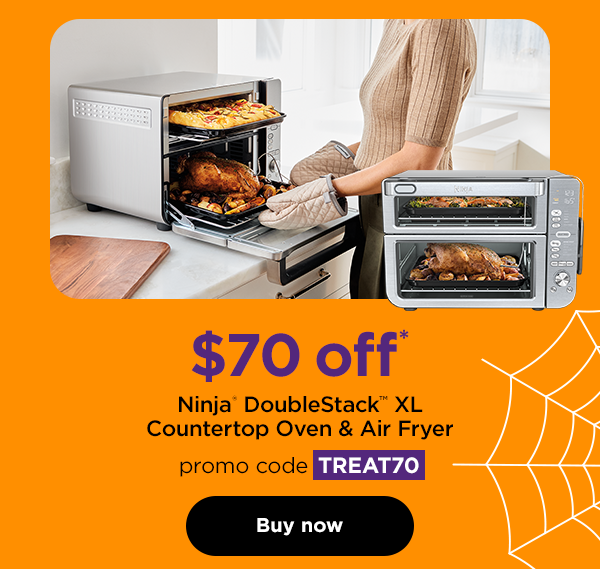 $70 off* Ninja® DoubleStack™ XL Countertop Oven & Air Fryer with promo code TREAT70