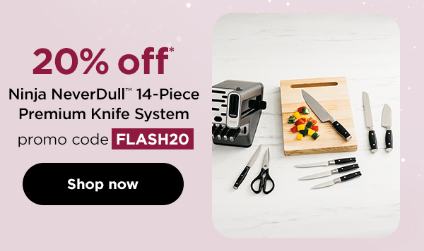 20% OFF* Ninja NeverDull™ 14-Piece Premium Knife System with promo code FLASH20