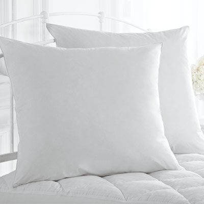 Live Comfortably 233 Thread Count 100% Cotton Down Alternative Euro Pillow - 2 Pack, 26" x 26"