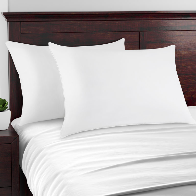 Live Comfortably Down Alternative Medium/Firm Jumbo 2 Pack Bed Pillows, Jumbo, White