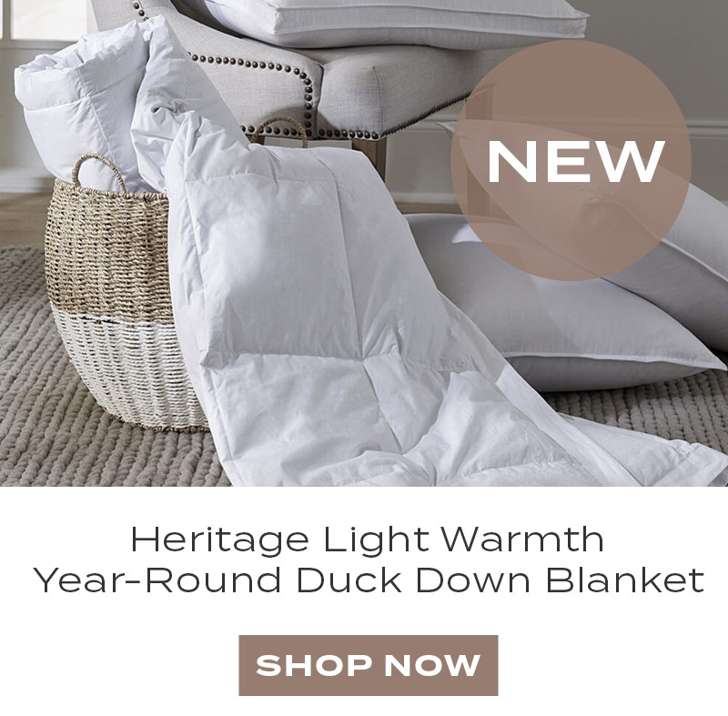 Heritage Light Warmth Year-Round Duck Down Blanket