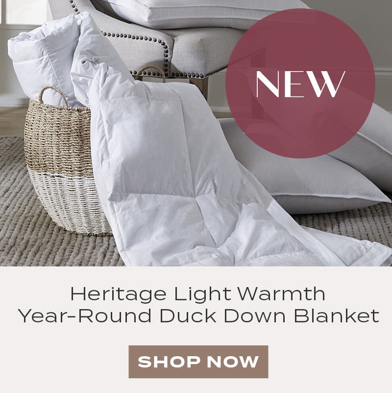 Heritage Light Warmth Year-Round Duck Down Blanket