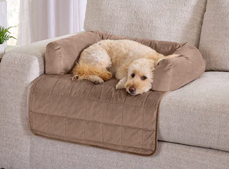 Otis Odor Control Quilted Mink Bolster Pet Furniture Cover