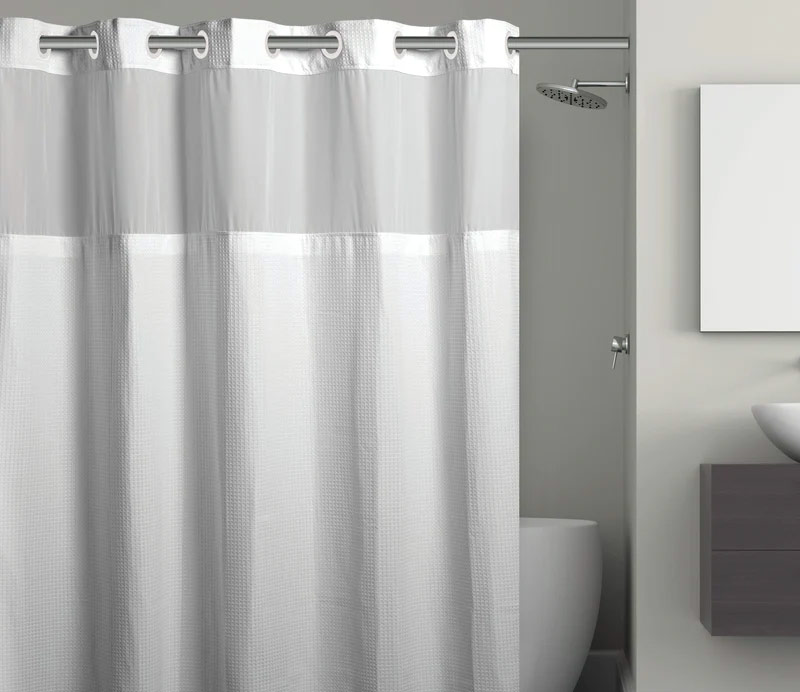 Hookless® Microfiber Fabric 3-in-1 Shower Curtain Set