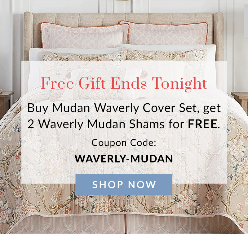 Buy Mudan Waverly Cover Set, get 2 Waverly Mudan Shams for Free