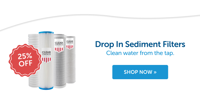 Drop In Sediment Filters. Clean water from the tap.