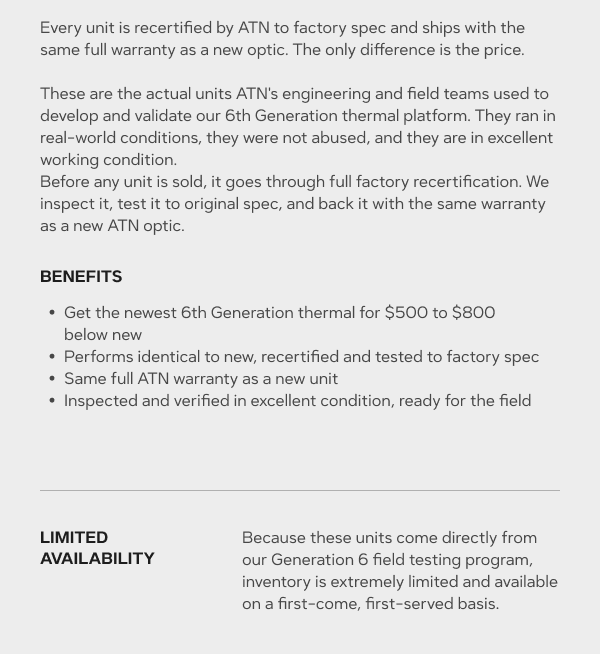 ATN 6th Generation