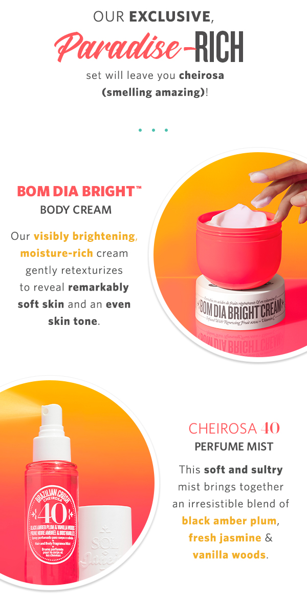 LEARN MORE: Brazilian Crush Cheirosa 40 (Bom Dia Bright) Perfume Mist! 