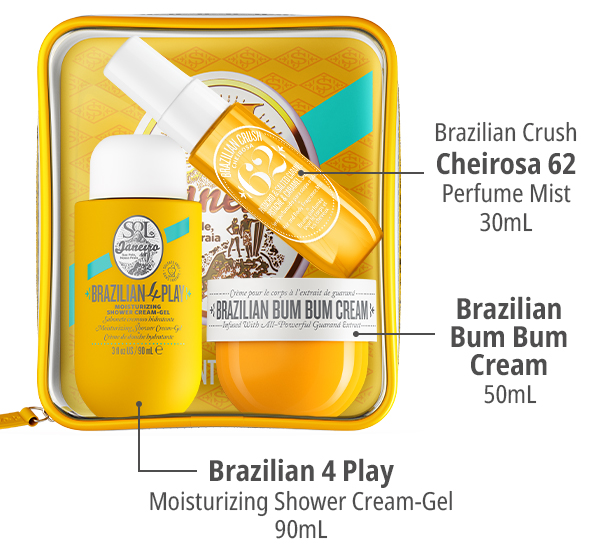 Sol de Janeiro Bum Bum Jet Travel Gift Set Cream Shower Gel Spray Cheirosa  62