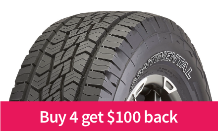 Continental buy 4 get $100 BACK