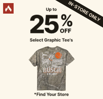 Up to 25% Off Select Graphic Tee's | In-store Only