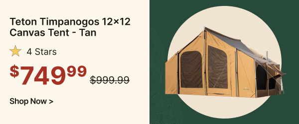 Teton Timpanogos 12x12 Canvas Tent - Tan